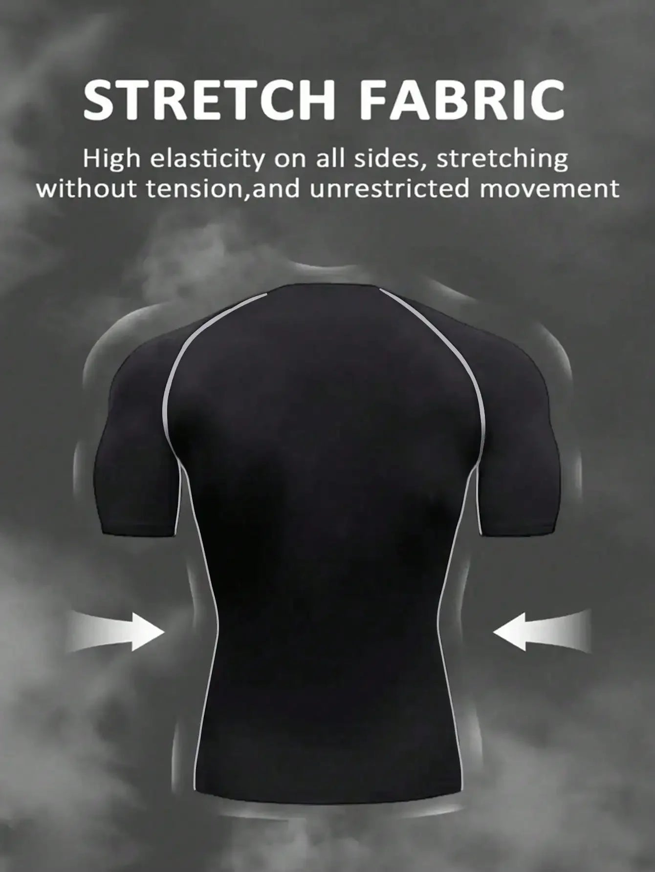 Mens Barbell Print Raglan Short Sleeve Gym Compression T Shirt
