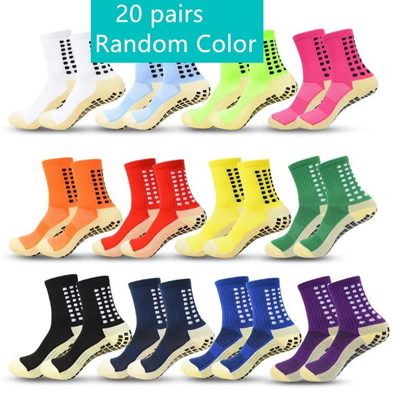 GIOIO Men Football Socks Non Slip Silicone Dots Mid Calf