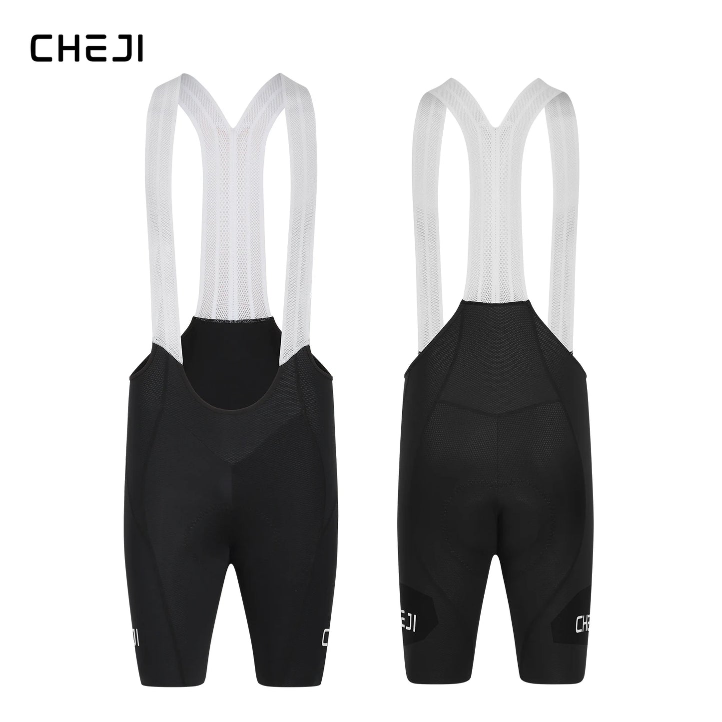 Cheji Mens Cycling Bib Shorts Breathable Seamless Comfort Quick Drying