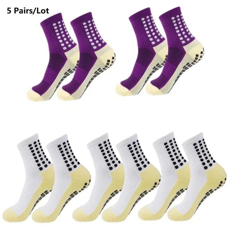 GIOIO Men Football Socks Non Slip Silicone Dots Mid Calf