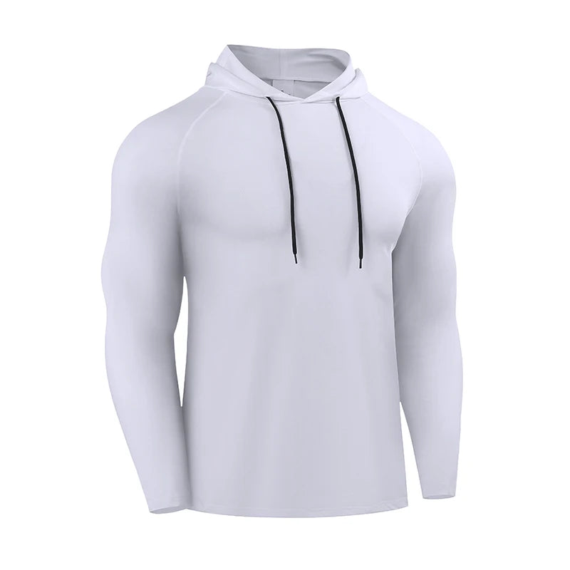 Women's Hooded Long Sleeve Running T Shirt Polyester Gym Activewear