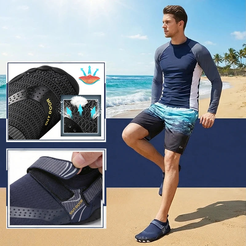 Men Quick Dry Non Slip Five Finger Water Shoes Swimming