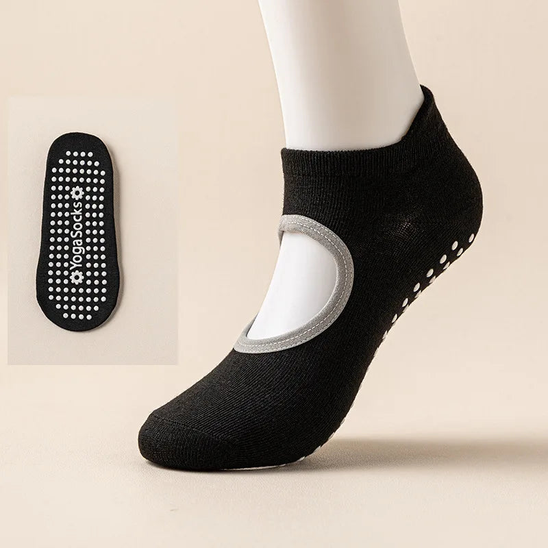Non-Slip Yoga Pilates Socks With Silicone Grip Sweat-Absorbent Breathable