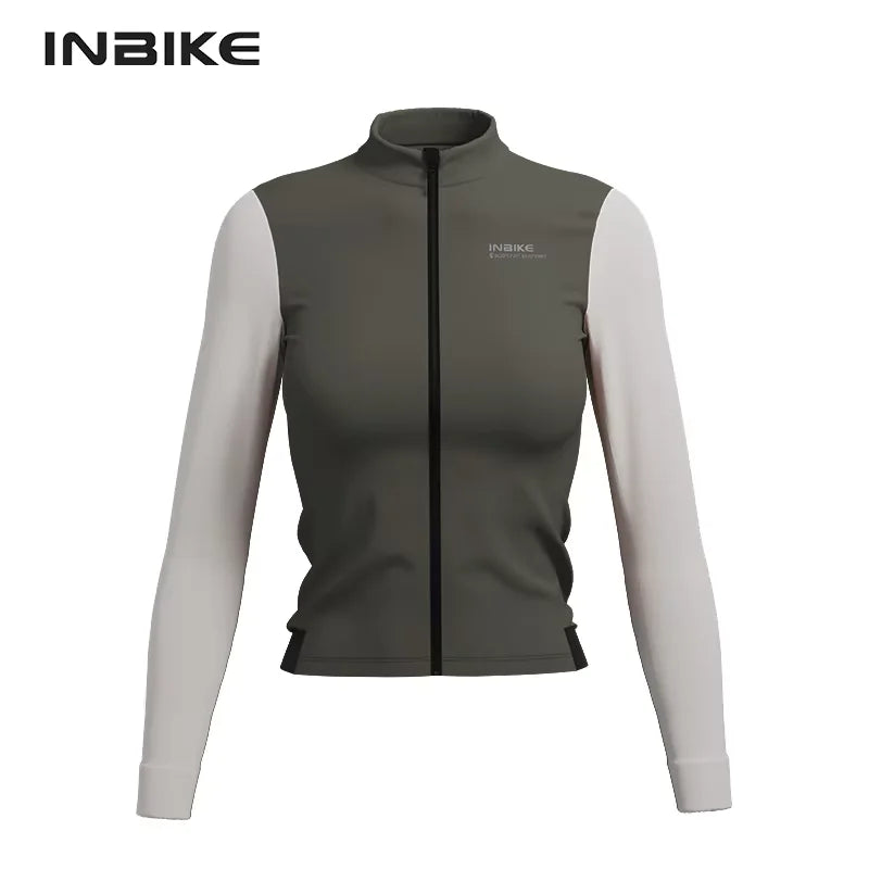 INBIKE Women's Fleece Thermal Cycling Jersey Windproof Jacket
