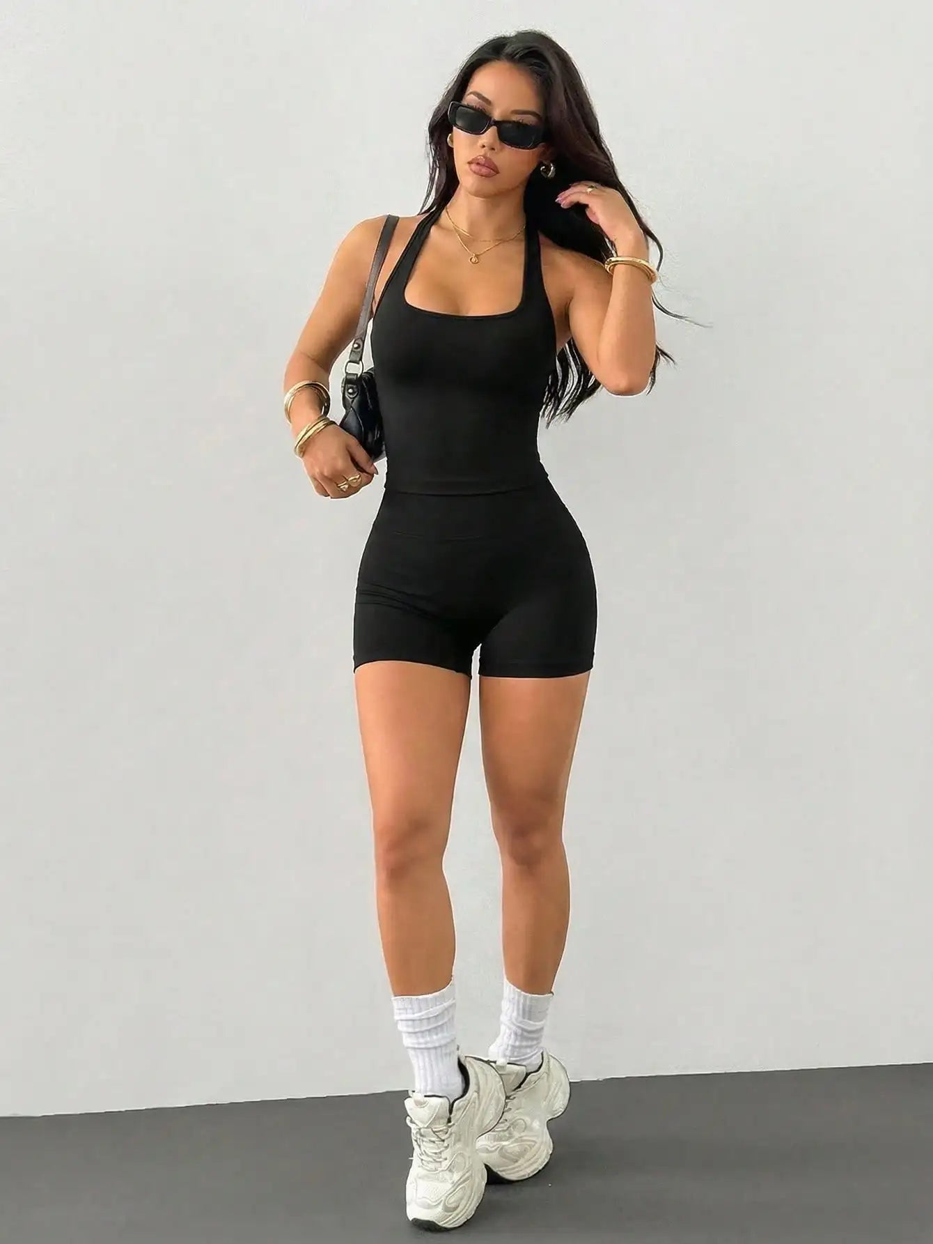 Women's Seamless Sports Set Lightweight Breathable Tank and Shorts