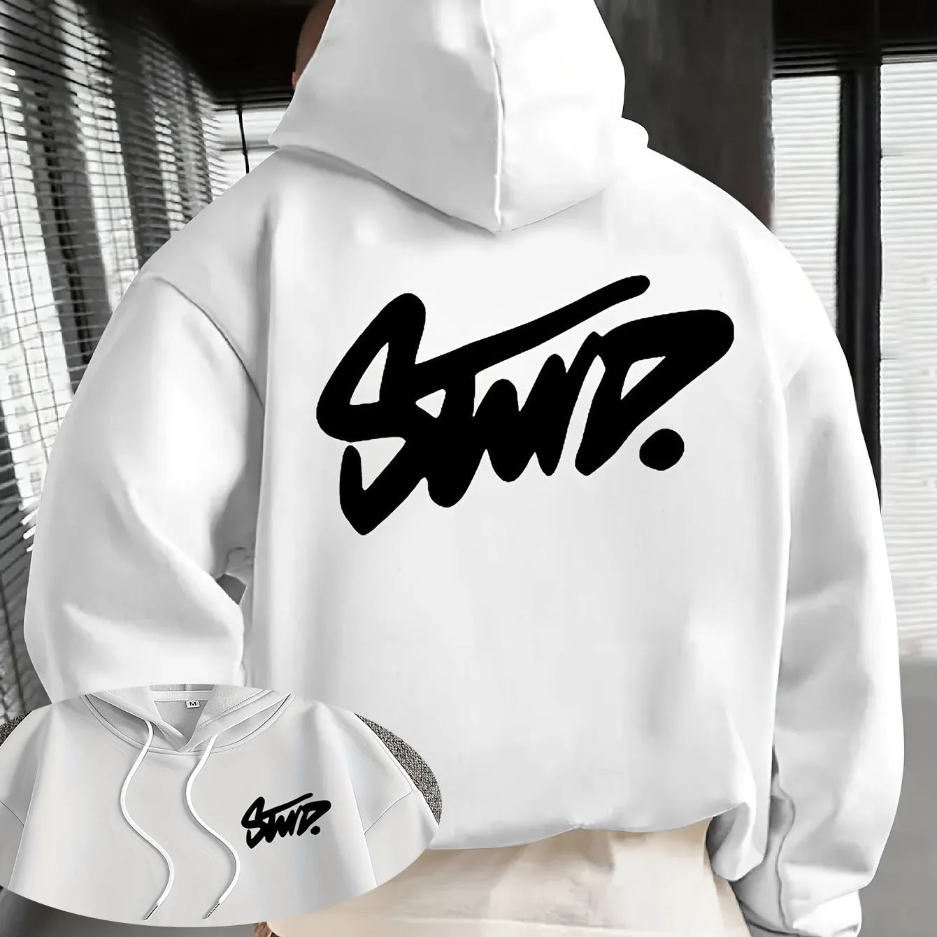 Y2K Casual Hooded Long Sleeve Pullover For Daily Wear
