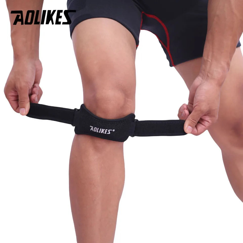 1PCS Adjustable Knee Patellar Tendon Support Strap Band Knee Support Brace Pads for Running basketball Outdoor Sport