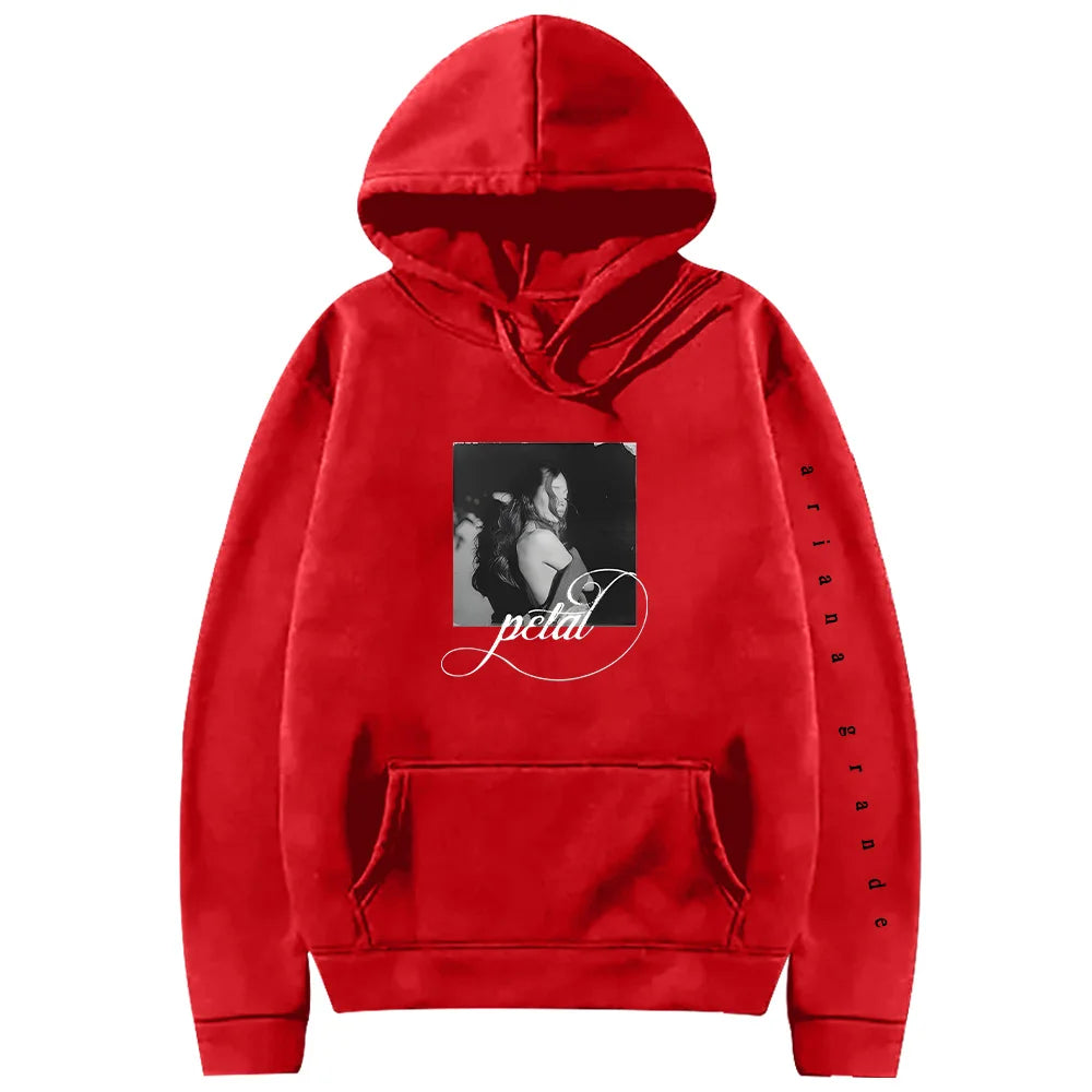 Petal Print Hoodie Unisex Harajuku Streetwear For Daily Wear