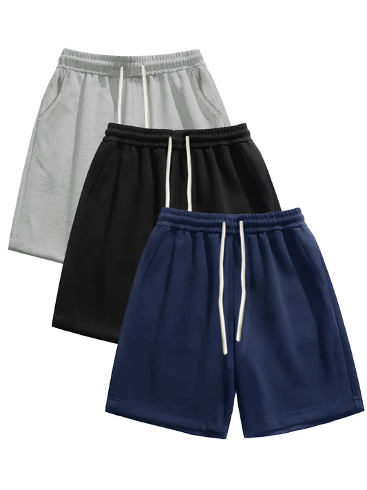 Men's Breathable Training Shorts With Drawstring Waist