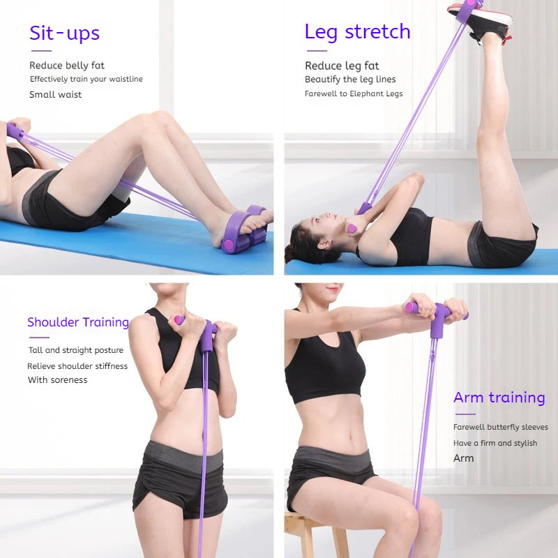 6 Tube Resistance Band Set For Full Body Gym And Home Workouts