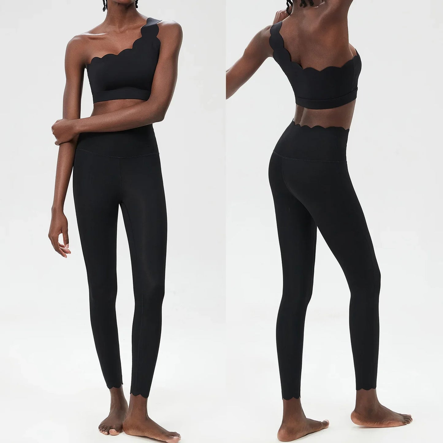 Womens Two Piece Fitness Yoga Set Quick Dry Breathable Sportswear