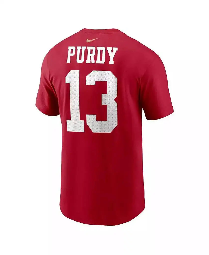 Nike | Men's Brock Purdy Scarlet San Francisco 49ers Player Name and Number T-shirt