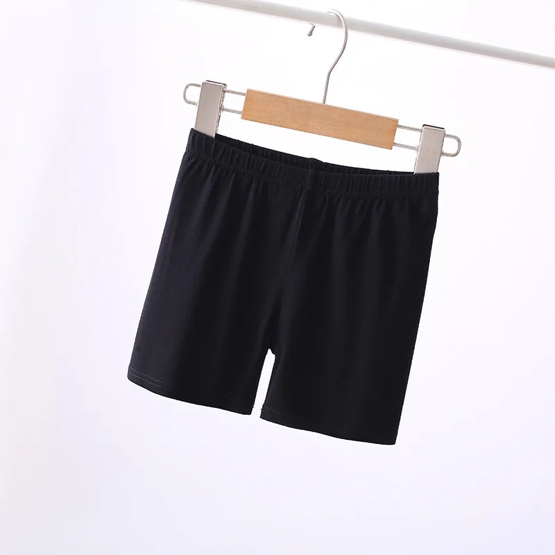 Girls Summer Solid Leggings Beach Shorts For Ages 2-12
