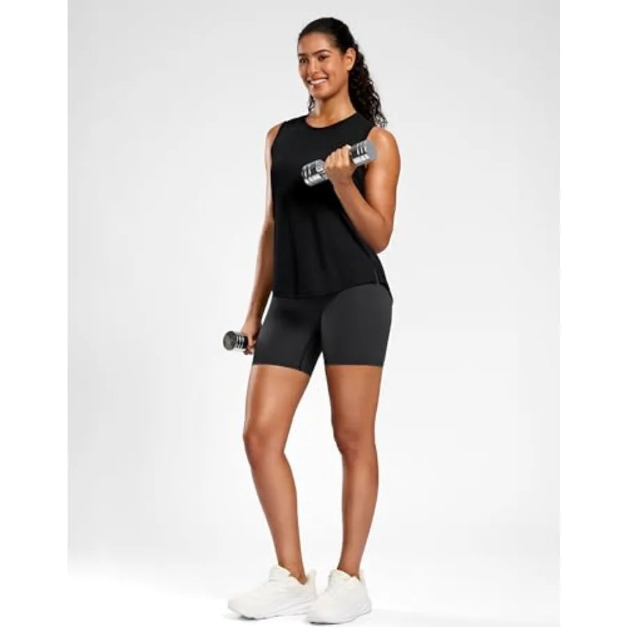 Women's Sleeveless Workout Top Lightweight High Neck Tennis Yoga Tank