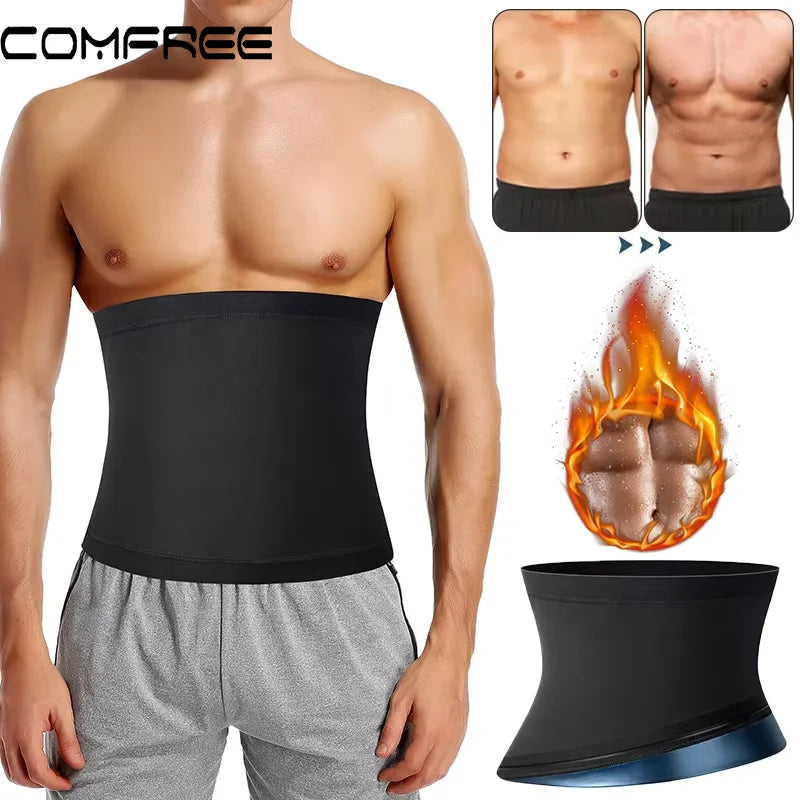 LALAMELON Sauna Abdomen Belt Waist Trainer Shaper for Men