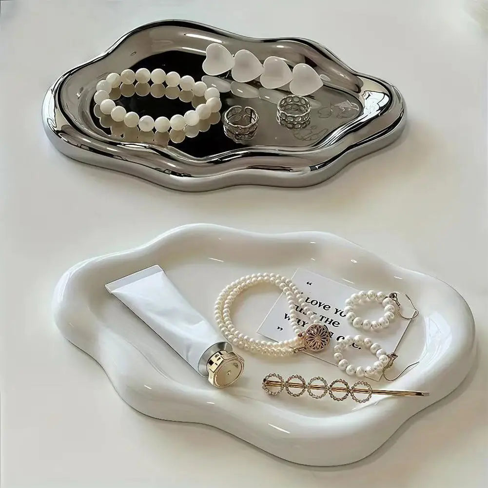 Cloud Shape Jewelry Storage Tray Plastic Display Plate