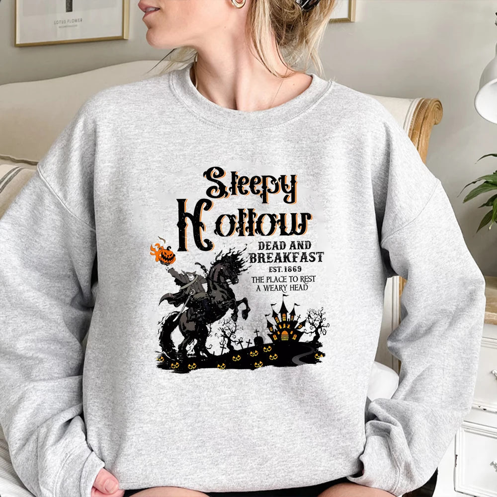 Biliannei Halloween Horror Headless Horseman Pullover Sweatshirt