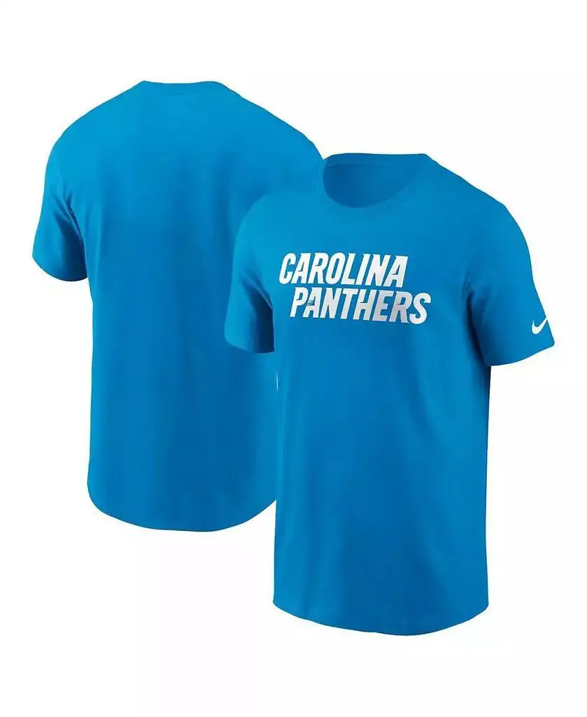Nike Men Primetime Wordmark Essential T Shirt Carolina Panthers
