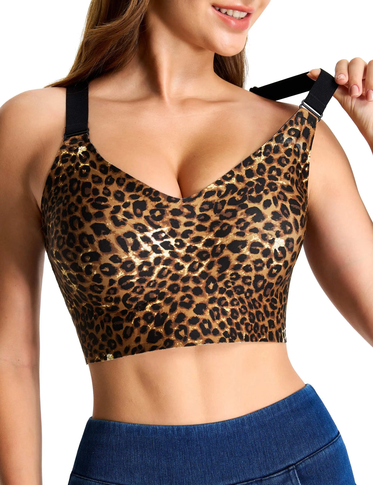 THE GYM PEOPLE Women's Wireless Racerback Seamless Push Up Bra