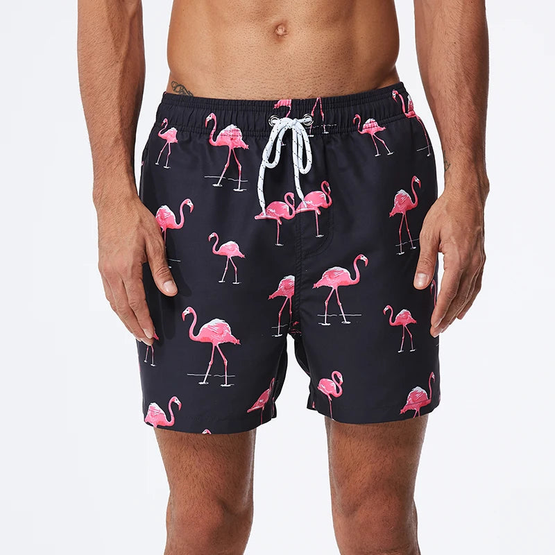 Quick Dry Summer Mens Swimwear Beach Board Shorts For Men