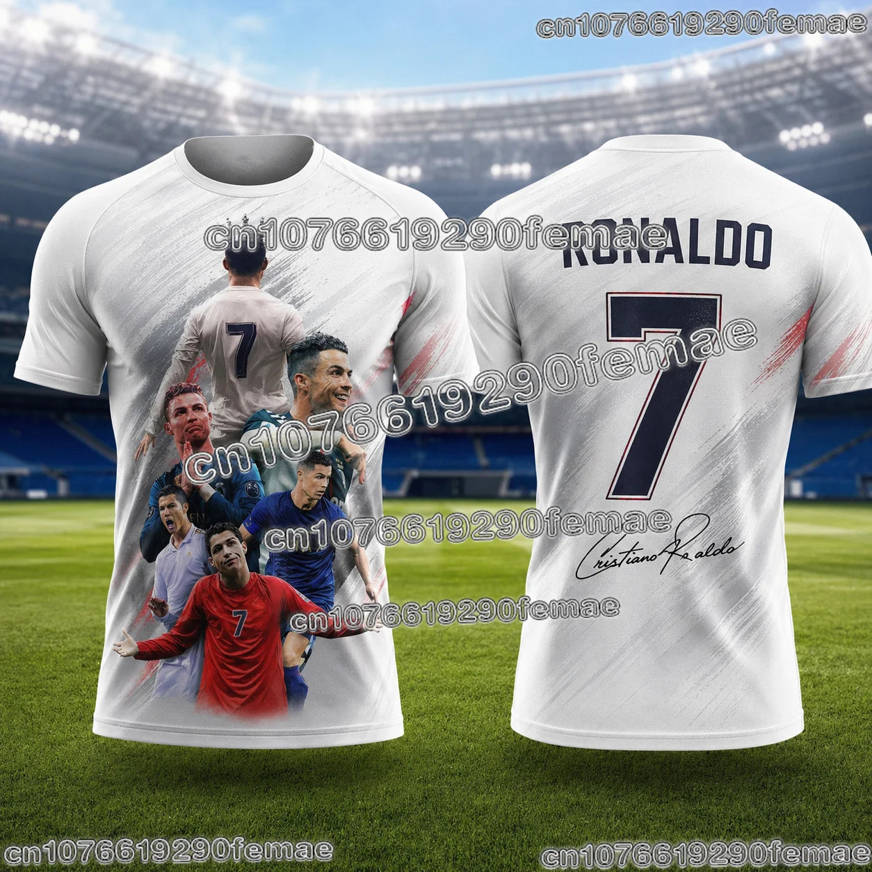 Ronaldo Jersey Football Training Shirt Breathable Fanwear