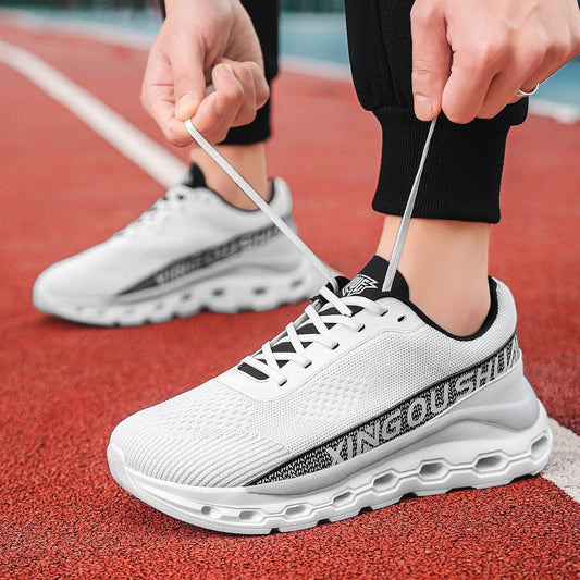 Hkta Men Breathable Mesh Sports Sneakers With Cushioning