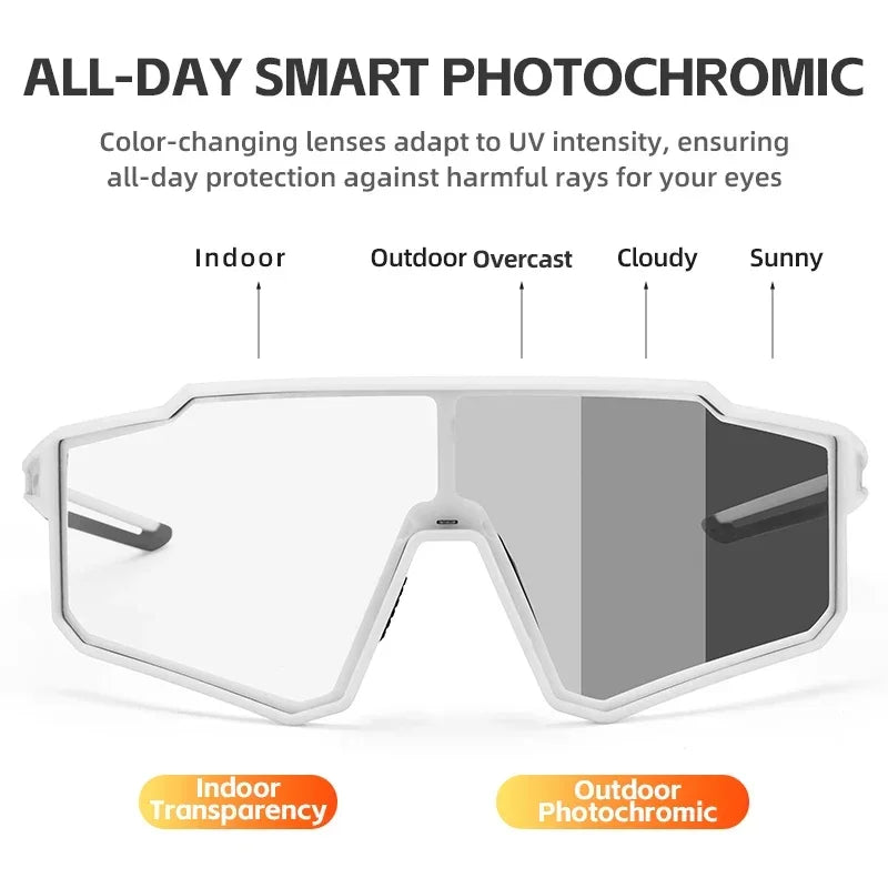 Rockbros Polarized Photochromic Cycling Sunglasses UV400 Unisex