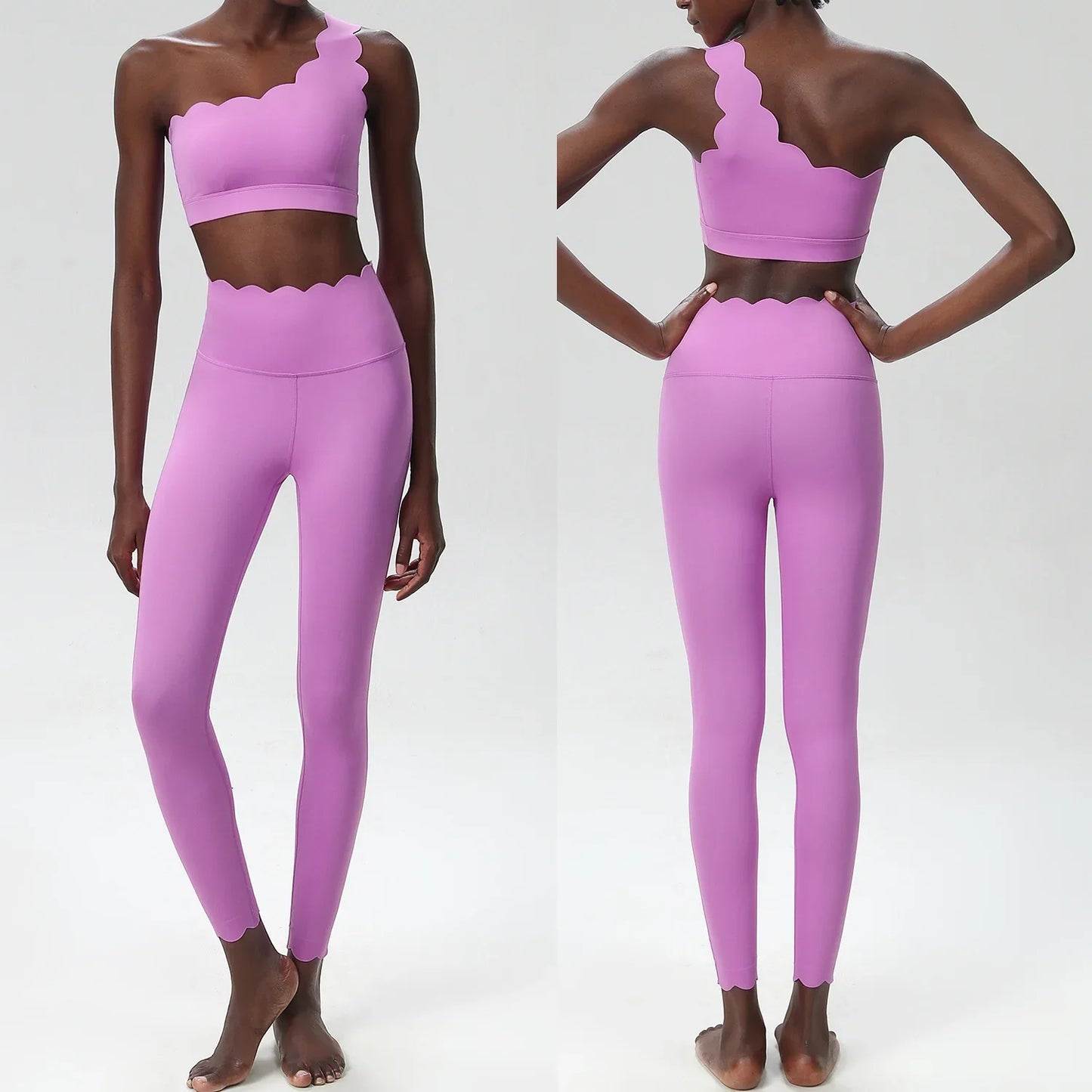 Womens Two Piece Fitness Yoga Set Quick Dry Breathable Sportswear