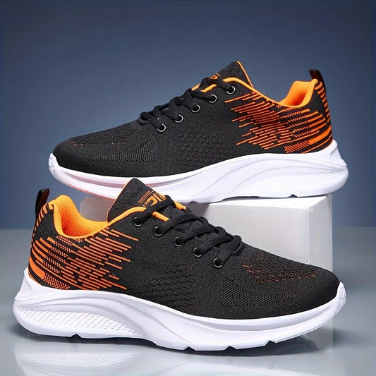 Unisex Lightweight Knit Mesh Athletic Sneakers With Shock Absorption