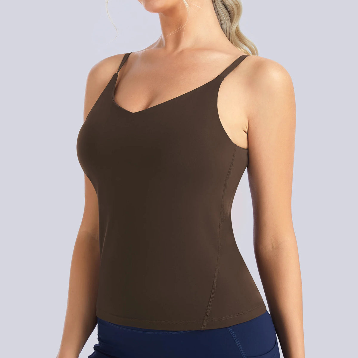 The Gym People Women's Longline Racerback Padded Sports Bra