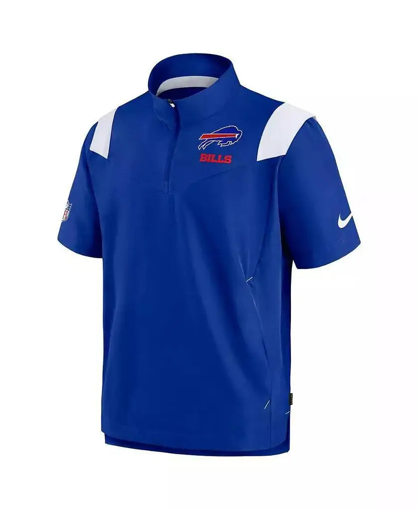 Nike Men's Royal Blue Buffalo Bills Coaches Logo Training Pullover Sweatshirt for Fitness and Sports Exercise