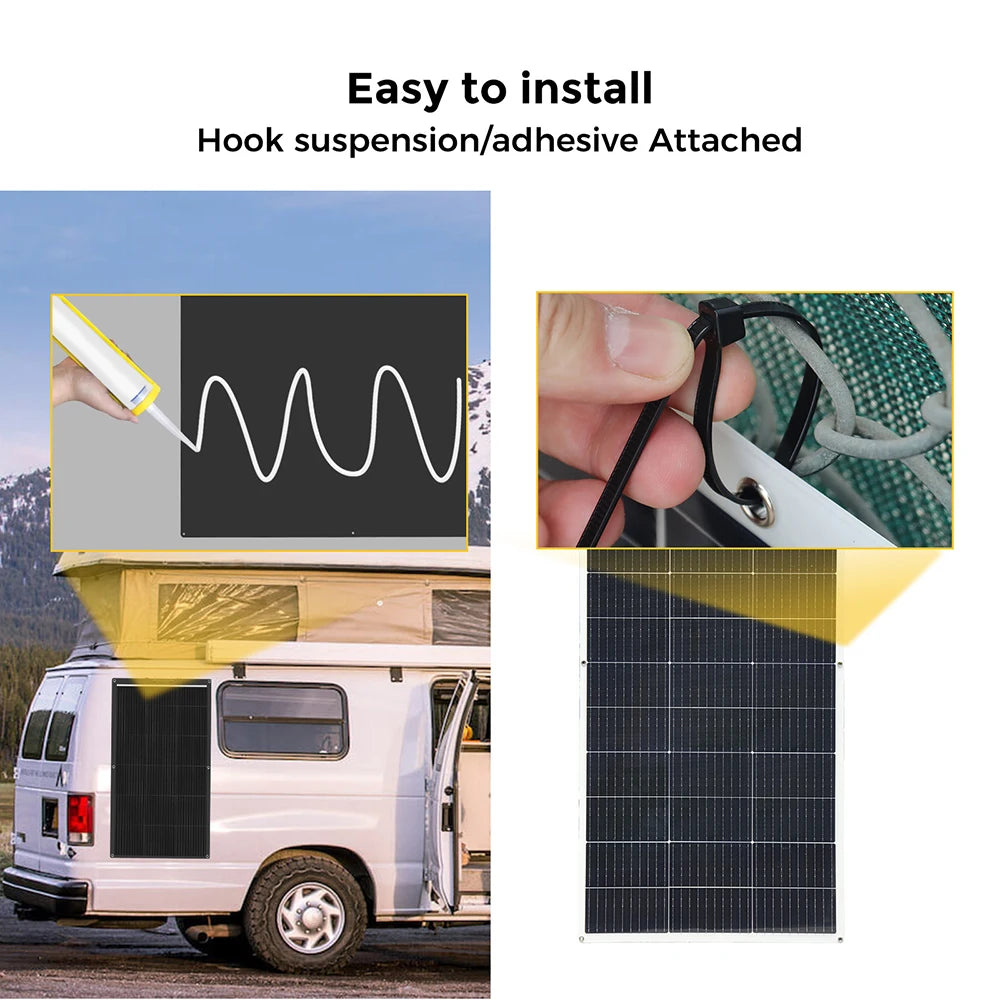 BOGUANG 240W Solar Panel System Kit With 2x120W Panels