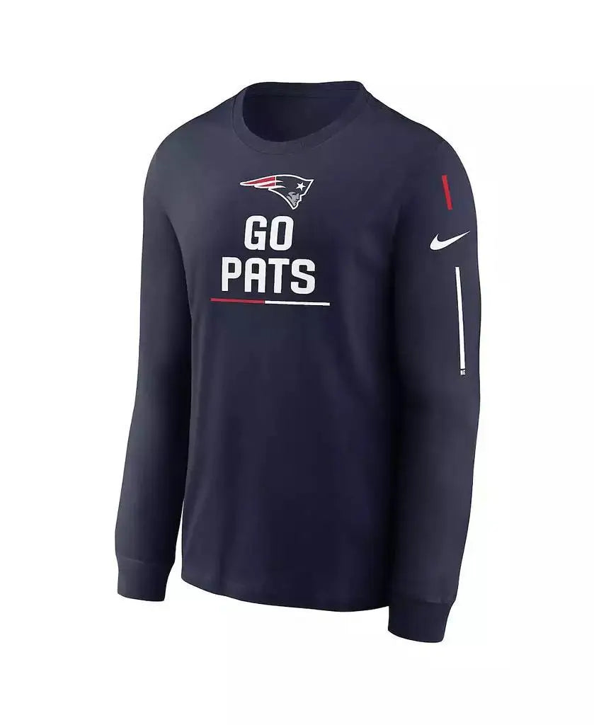 Nike | Men's Navy New England Patriots Team Slogan Long Sleeve T-shirt