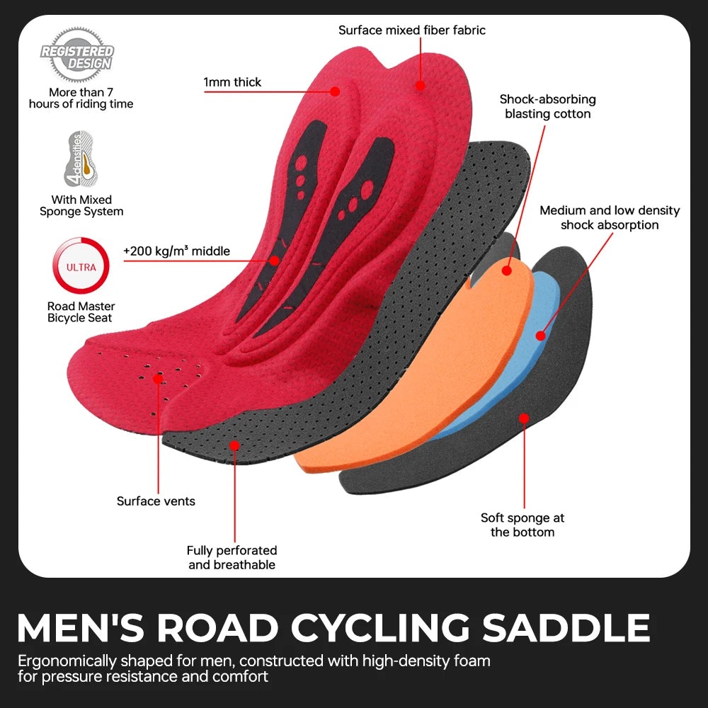 X-Tiger Men Quick Dry Padded Cycling Shorts For MTB