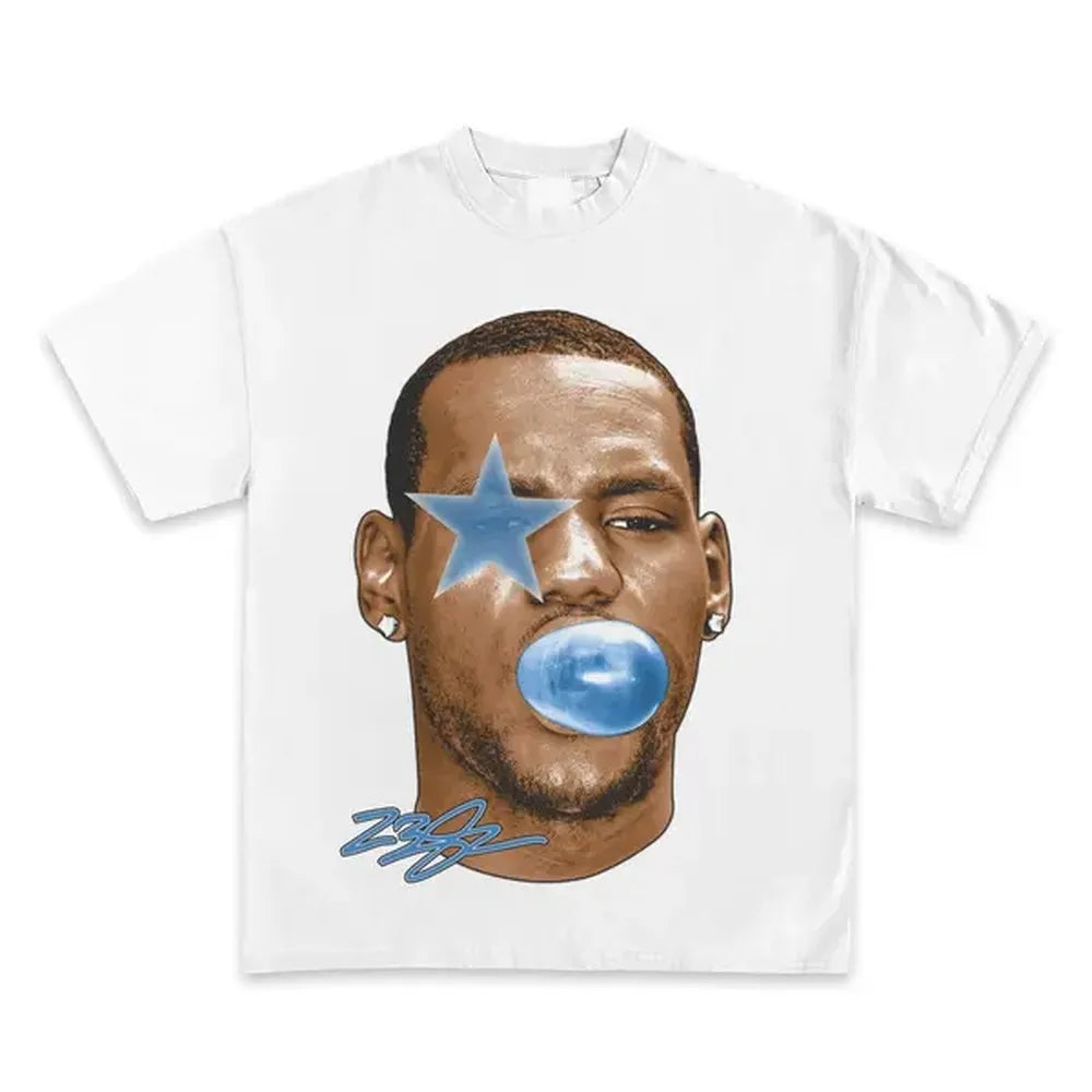 LeBron James Bubble Gum Bootleg Graphic Cotton Tshirt