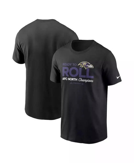 Nike | Men's Black Baltimore Ravens 2024 AFC North Division Champions Locker Room Trophy Collection T-Shirt