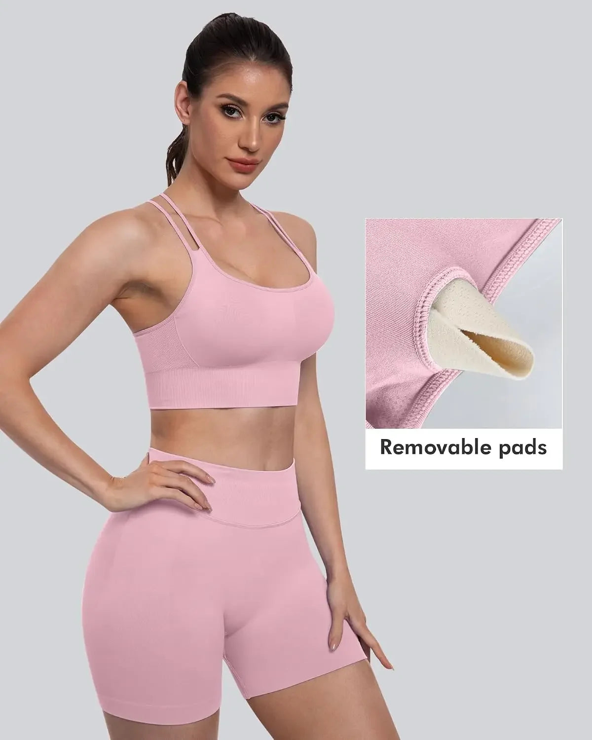 Sports Bras For Women Padded High Support Seamless Racerback