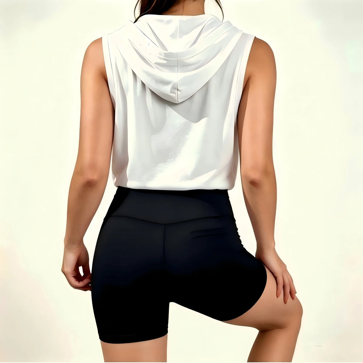Women Floral Cotton Graphic Hoodie And Biker Shorts Set