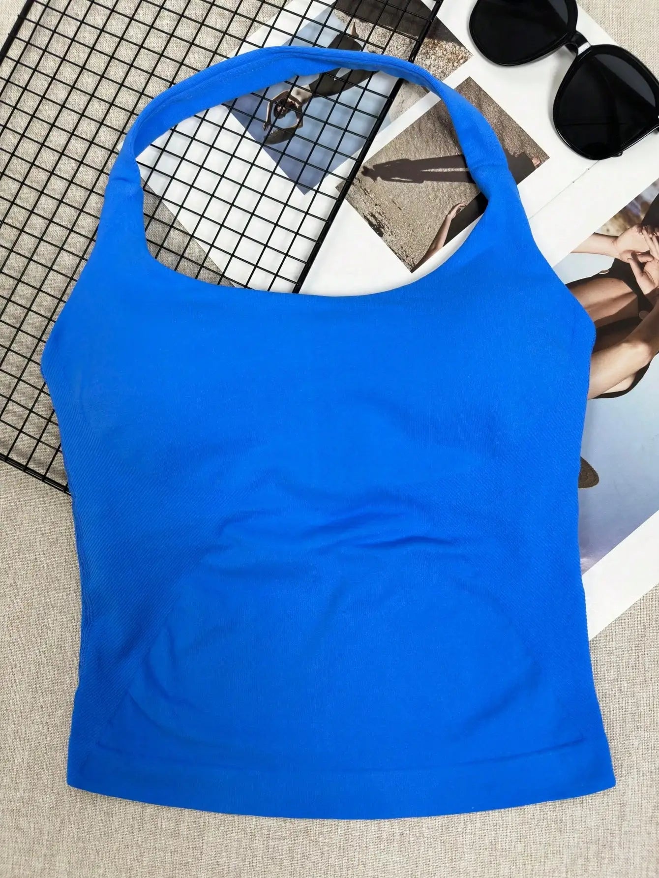 Women's Seamless Sports Tank Top With Removable Bra Pad