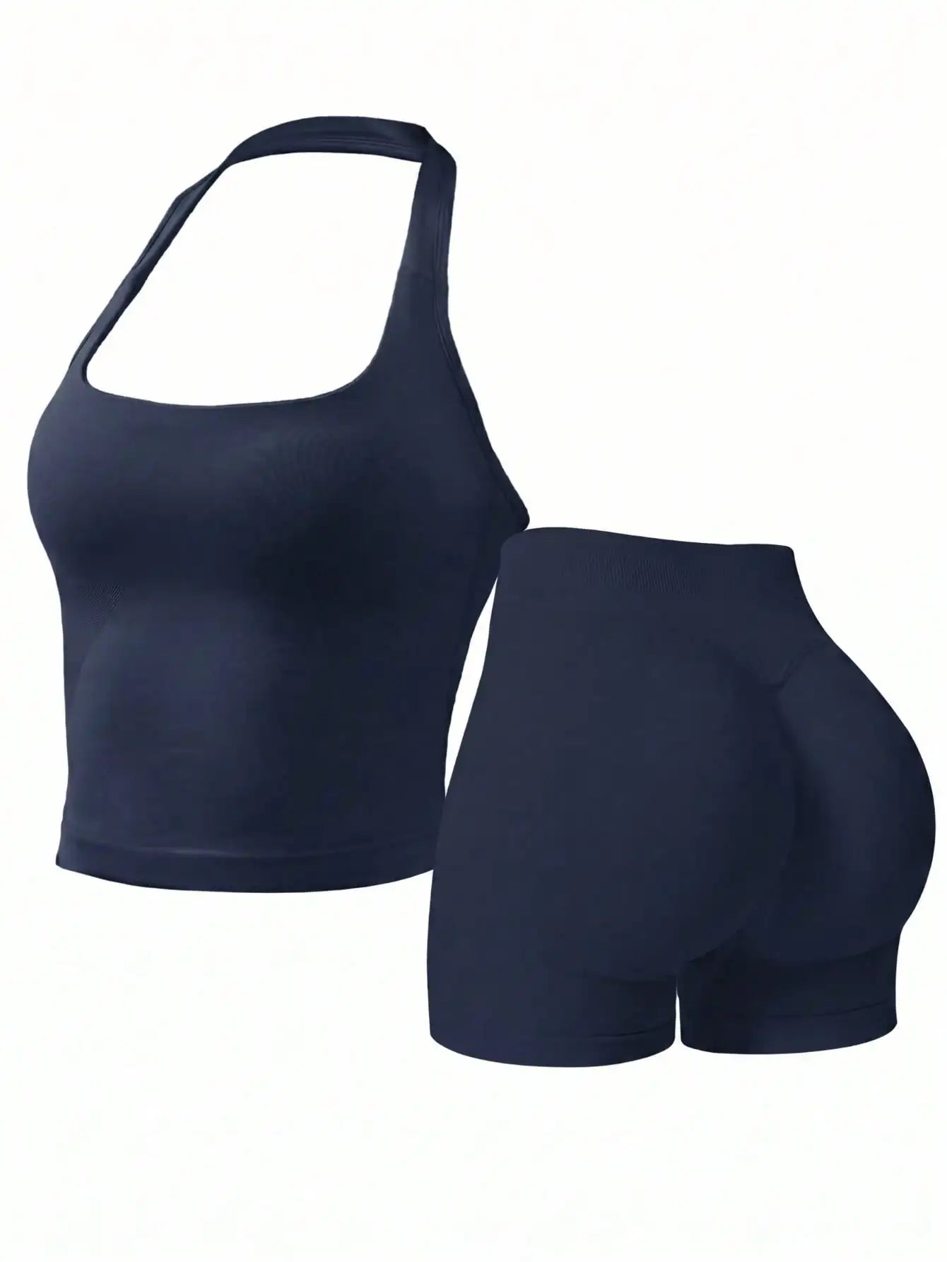 Women's Seamless Sports Set Lightweight Breathable Tank and Shorts