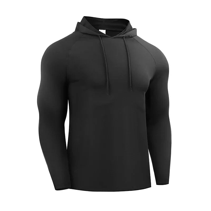 Women's Hooded Long Sleeve Running T Shirt Polyester Gym Activewear