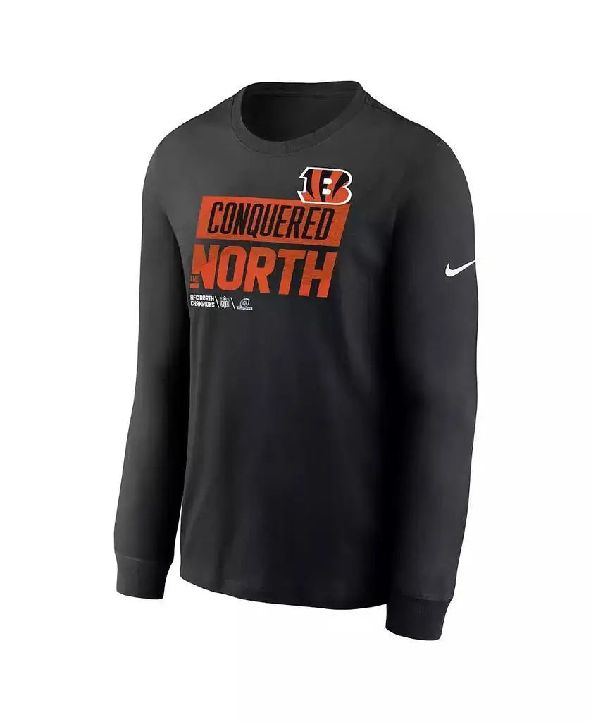 Nike | Men's Black Cincinnati Bengals 2022 AFC North Division Champions Locker Room Trophy Collection Long Sleeve T-shirt