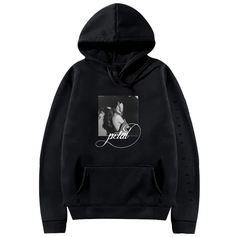Petal Print Hoodie Unisex Harajuku Streetwear For Daily Wear