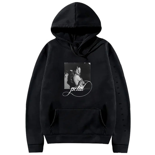 Petal Print Hoodie Unisex Harajuku Streetwear For Daily Wear