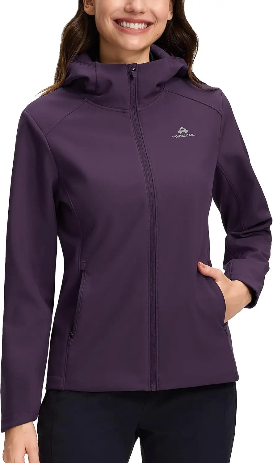 Pioneer Camp Womens Softshell Jacket Fleece Lined Waterproof 30k Hooded