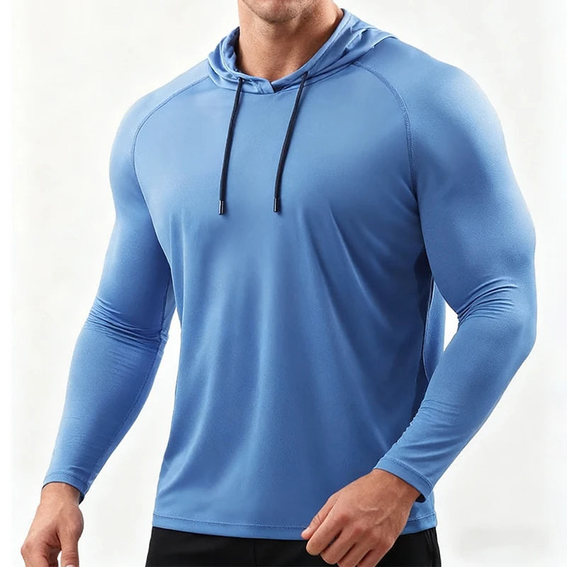 Women's Hooded Long Sleeve Running T Shirt Polyester Gym Activewear