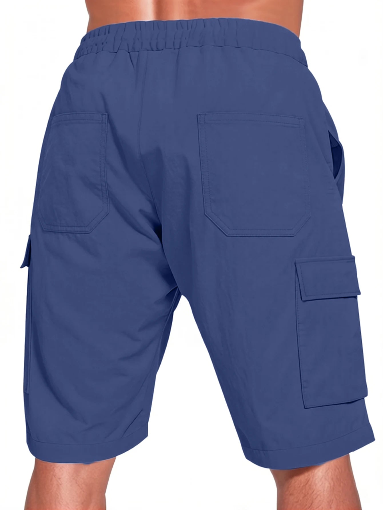 Winthunder Men's Outdoor Shorts Drawstring Elastic Waist Multi Pocket