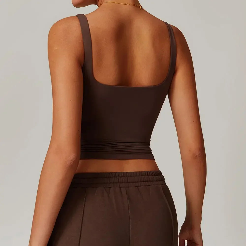 Women's Fitness Yoga Bra Racerback Sports Top Nylon Breathable