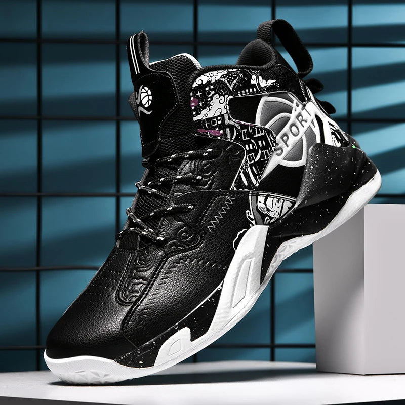 Yuyin Men High Top Basketball Shoes Breathable Athletic Sneakers