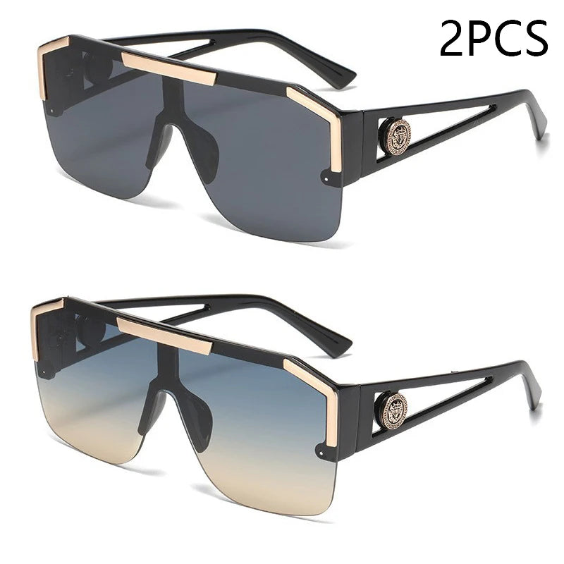 Unisex Oversized Square Sunglasses Gradient UV400 Driving Eyewear